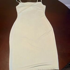 Satin Cowl Mini Slip Dress